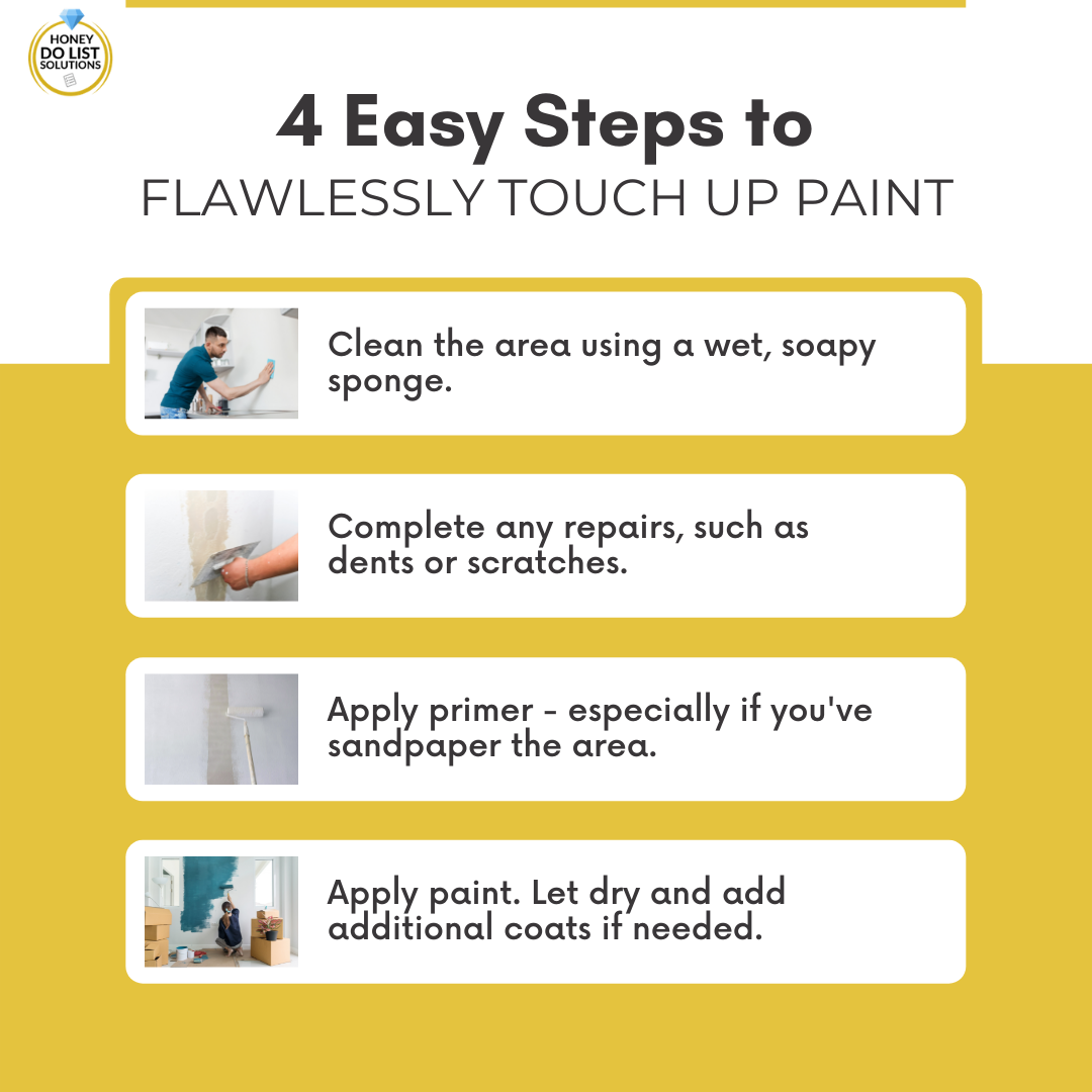 A few tips to improve your chances of successful paint touch-ups in your  home